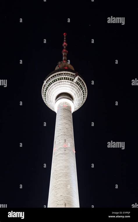 tv tower at night - berlin at night, television tower Stock Photo - Alamy