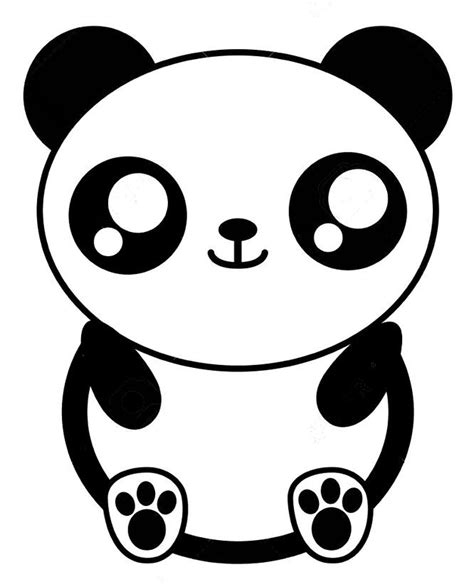 Coloriage Kawaii : Panda 7 | Dibujos kawaii, Dibujos de pandas kawaii ...