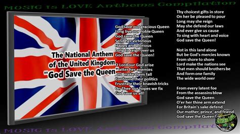 United Kingdom National Anthem "God Save the Queen" INSTRUMENTAL full version lyrics - YouTube