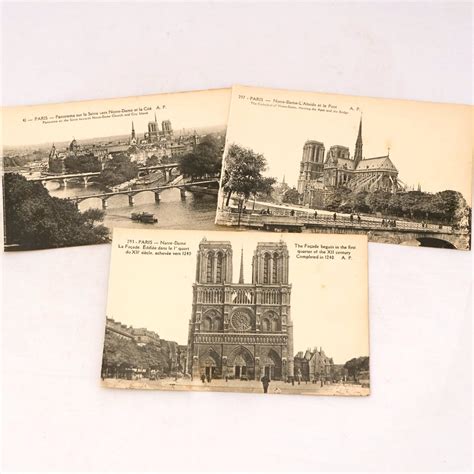 Vintage 1920s Paris Postcards Notre Dame Postcards Unused