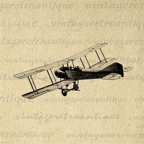 Biplane Artwork – Vintage Retro Antique