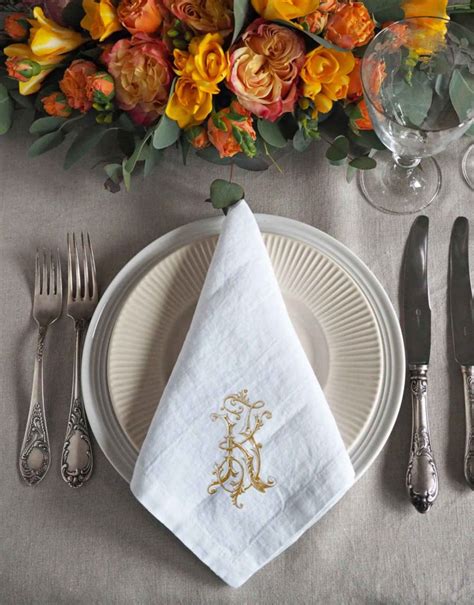 Custom Printed Monogrammed Linen Wedding & Party Napkins - LINOROOM 100% LINEN TEXTILES