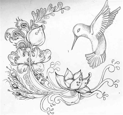 Birds And Flowers Drawing at GetDrawings.com | Free for personal use ...