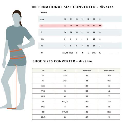 Diverse Online - France FR Size Converter inc footwear