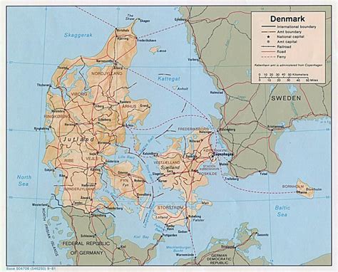 Denmark Map With Cities