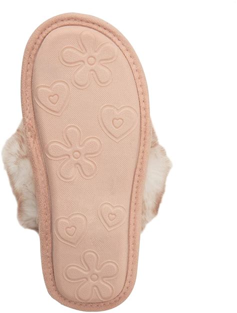 Jessica Simpson Girls' Comfy Slippers - Cute Faux Fur Slip-On Shoes, Pink, Size 193671002050 | eBay