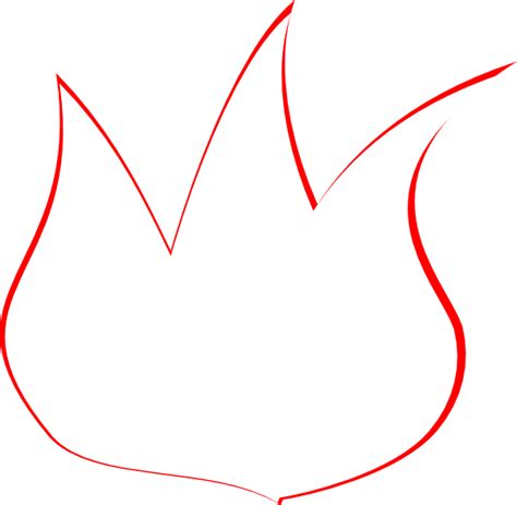 Flame Outline Clip Art at Clker.com - vector clip art online, royalty ...