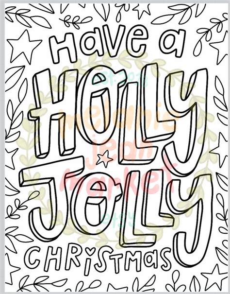 Christmas Coloring Pages 3 Pack Typography Holiday Coloring - Etsy ...