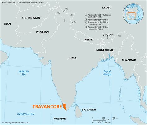 Travancore | India, Map, & History | Britannica