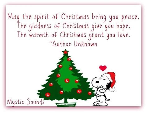 Christmas Quote via www.Facebook.com/MysticSounds Snoopy Christmas ...