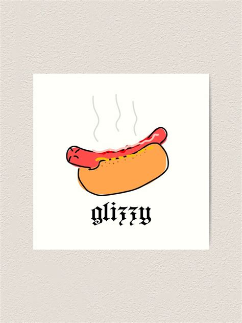 ""Glizzy" Hot Dog Meme Design" Art Print for Sale by lmzgraphics | Redbubble