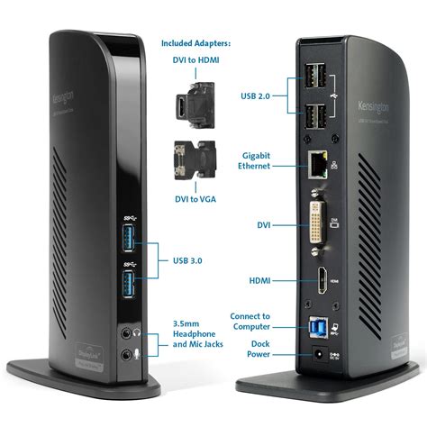 Galleon - Kensington USB 3.0 Dual Display Docking Station For Windows, Mac OS And Surface Pro ...