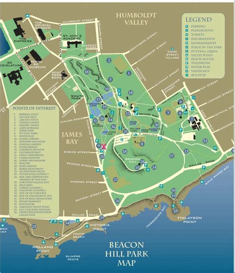 Beacon Hill Park Map | Visitor In Victoria