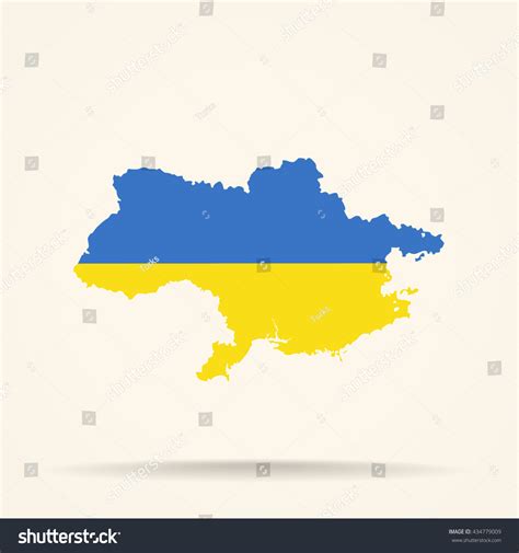 Map of Ukraine in Ukraine flag colors - Royalty Free Stock Photo 434779009 - Avopix.com