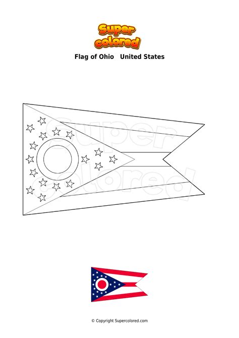 Ohio State Flag Coloring Page Ohio State Flag Coloring Page Color Luna | Images and Photos finder