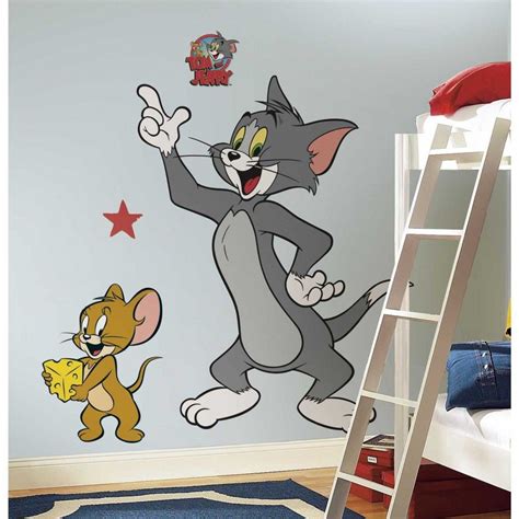 Room Mates Licensed Designs Tom and Jerry Giant Wall Decal - RMK1443GM ...