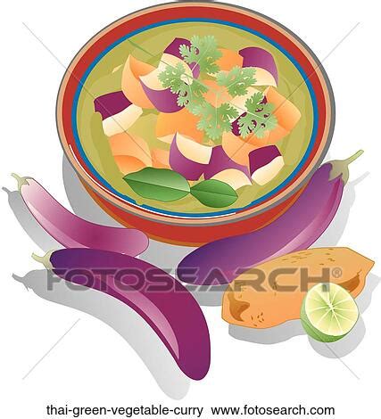 Stock Illustration of Thai Green Vegetable Curry thai-green-vegetable ...