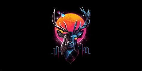 Deer Retro Abstract Art 5k Wallpaper,HD Artist Wallpapers,4k Wallpapers,Images,Backgrounds ...