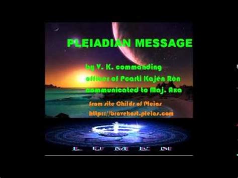 Pleiadian Message September-October 2011 - YouTube