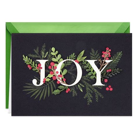 Hallmark Signature "Joy" Christmas Card | Christmas cards handmade ...