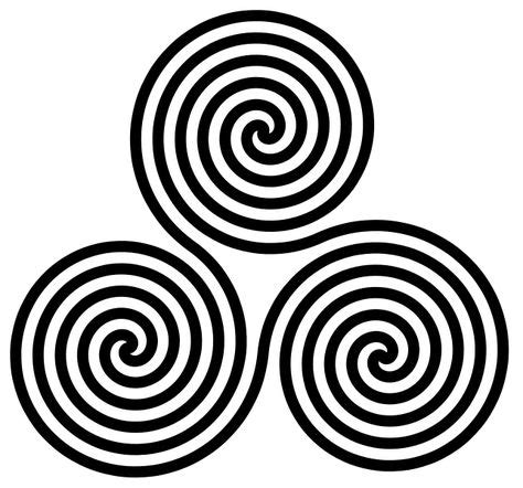 File:Triple-Spiral-Symbol-heavystroked.svg | Spiral tattoos, Celtic symbols