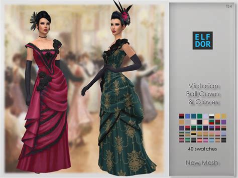 Victorian Ballroom Set | Victorian ball gown, Sims 4 dresses, Sims 4 ...