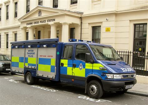 British Police Transport outside Charing Cross police station ...