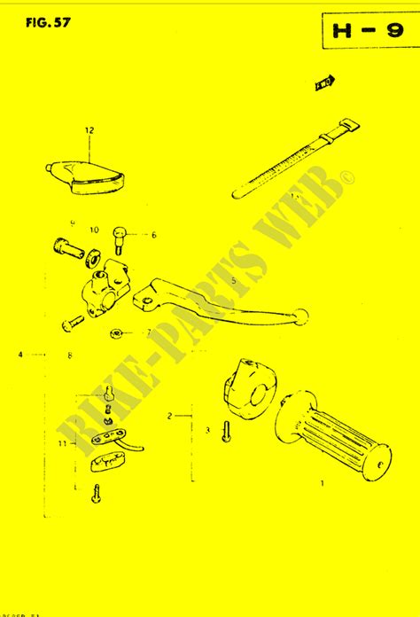 RIGHT SWITCH HANDGRIP for Suzuki DR 250 1982 # SUZUKI MOTORCYCLES - Genuine Spare Parts Catalog