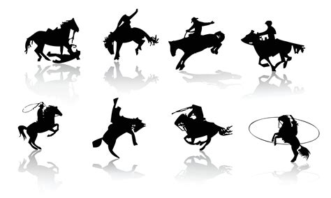 Cowboy Silhouettes vector template 3834094 Vector Art at Vecteezy