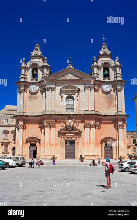 Mdina Cathedral, Mdina, Malta Stock Photo - Alamy