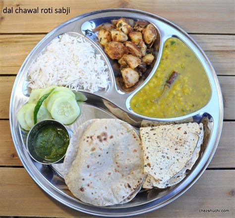 dal chawal roti sabji | Indian food recipes vegetarian, Indian food recipes, Food