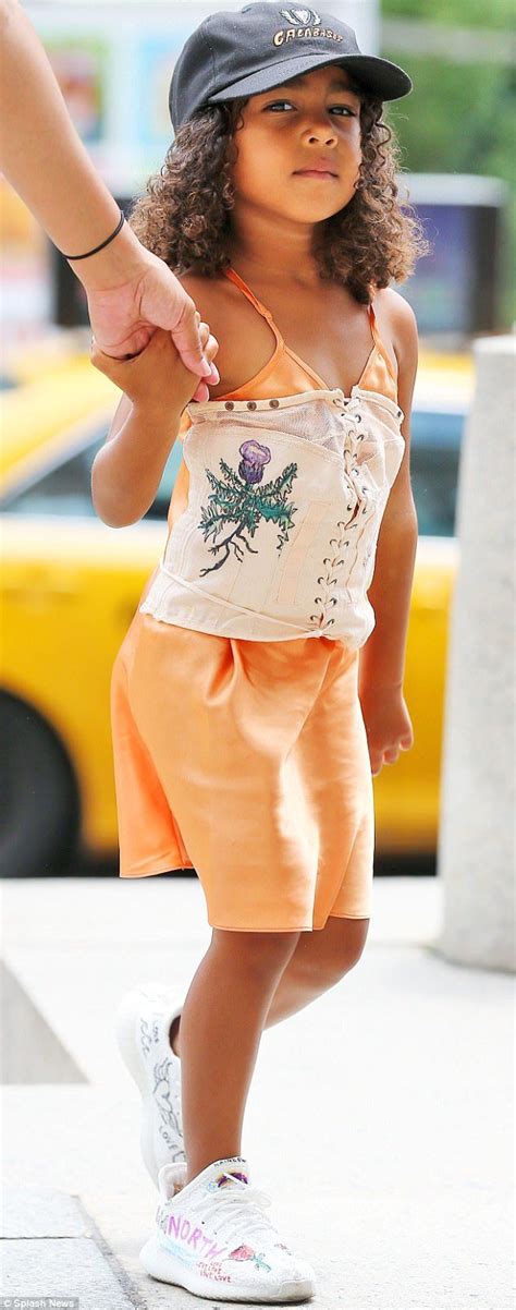 Social media users slam North West's outfit for corset-style dress | North west kardashian ...