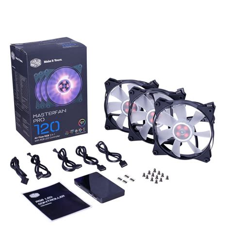 Cooler Master MasterFan Pro 120 Air Flow RGB 3-in-1 with RGB LED ...