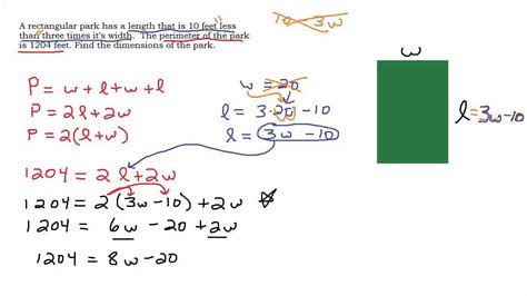 Find the Dimensions of a Rectangle Given the Perimeter - YouTube