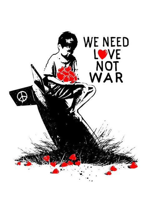 'We need love not war.' Poster by Tofan barmalisi | Displate | Peace drawing, Peace poster ...