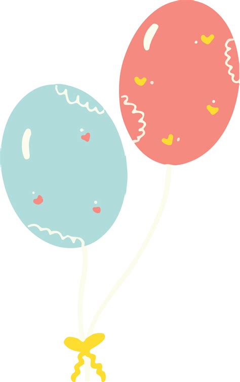 Hand Drawn Birthday Balloon Illustration 12729252 Vector Art at Vecteezy