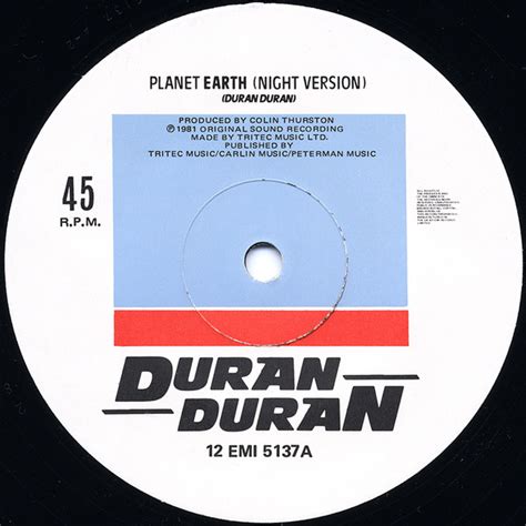 Duran Duran - Planet Earth (Night Version) - Used Vinyl - High-Fidelity ...