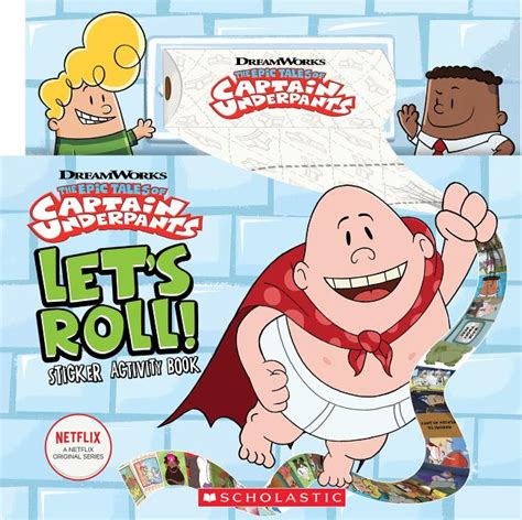 Captain Underpants: Let's Roll! Sticker Activity Book (Paperback ...