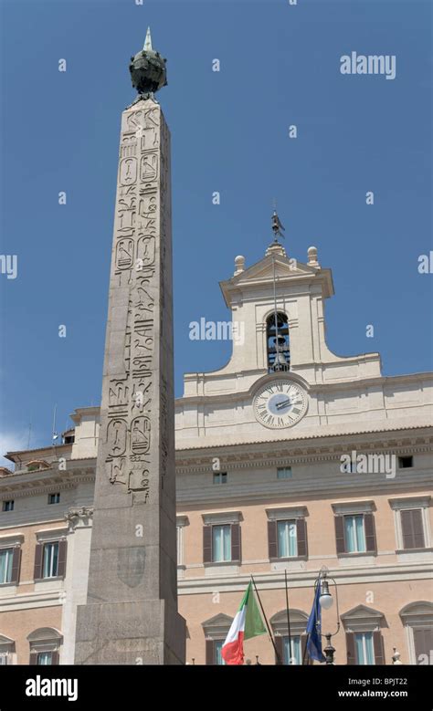 Palazzo Montecitorio, Obelisco, Rome Stock Photo - Alamy