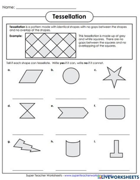 Free tessellation worksheet pdf, Download Free tessellation worksheet pdf png images, Free ...