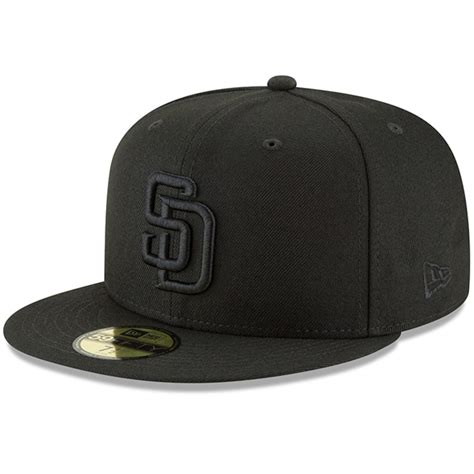 Men's San Diego Padres New Era Black Primary Logo Basic 59FIFTY Fitted Hat