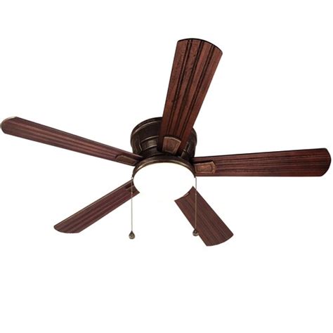 Harbor Breeze Oceanside 52-in Oil-Rubbed Bronze Indoor/Outdoor Flush Mount Ceiling Fan with ...