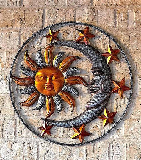 Sun and Moon Metal Wall Art Wall Decor Metal Outdoor Garden Decor ...