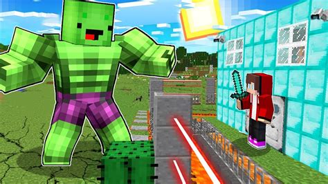 Mikey HULK vs Security House - Minecraft gameplay Thanks to Maizen JJ and Mikey - Minecraft videos