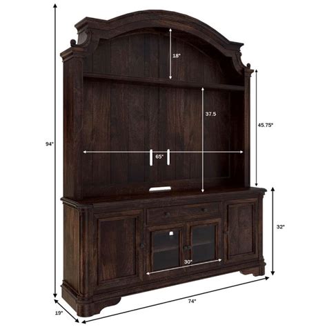 Honduras Rustic Solid Wood Entertainment Center