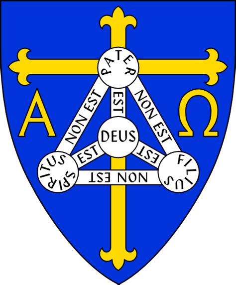 Coat Of Arms Of Anglican Diocese Of Trinidad - Includes Christian Symbols Of Cross, Alpha And ...