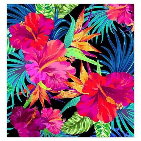 tropical floral art - Clipground