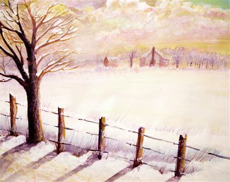 Snowy Day Painting by Michael Lyons - Fine Art America