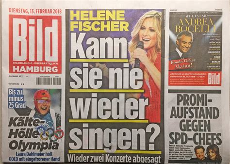 Bildzeitung Heute Titelseite - Newspaper Bild (germany). Newspapers In ...