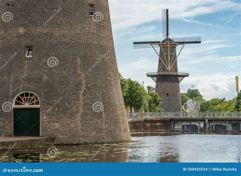 Famous Historical Dutch Windmills in the City of Schiedam, Which are Known To Be the Tallest in ...